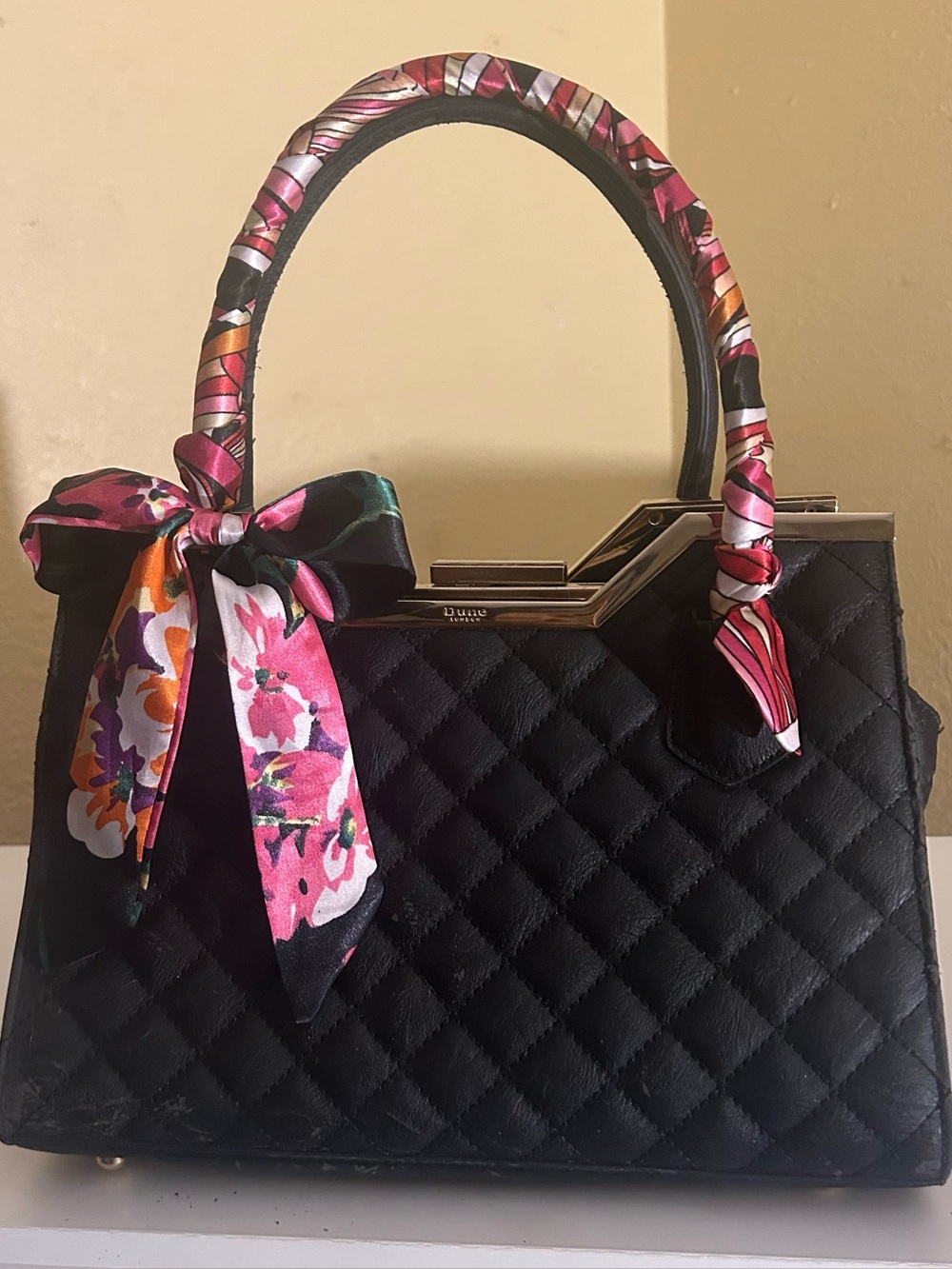 2 Twilly Women Purse Head Neck Scarf Floral/ Stripe Pink Black White Red